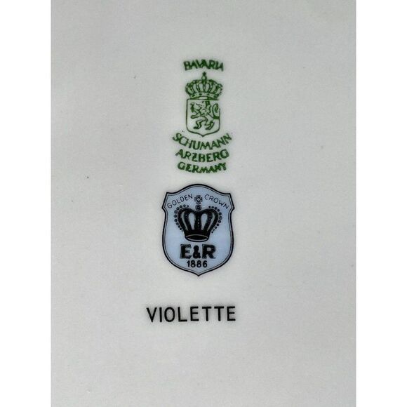 Vintage Schumann Arzberg Violette Luncheon Plate and Teacup 3 Sets - Picture 7 of 7